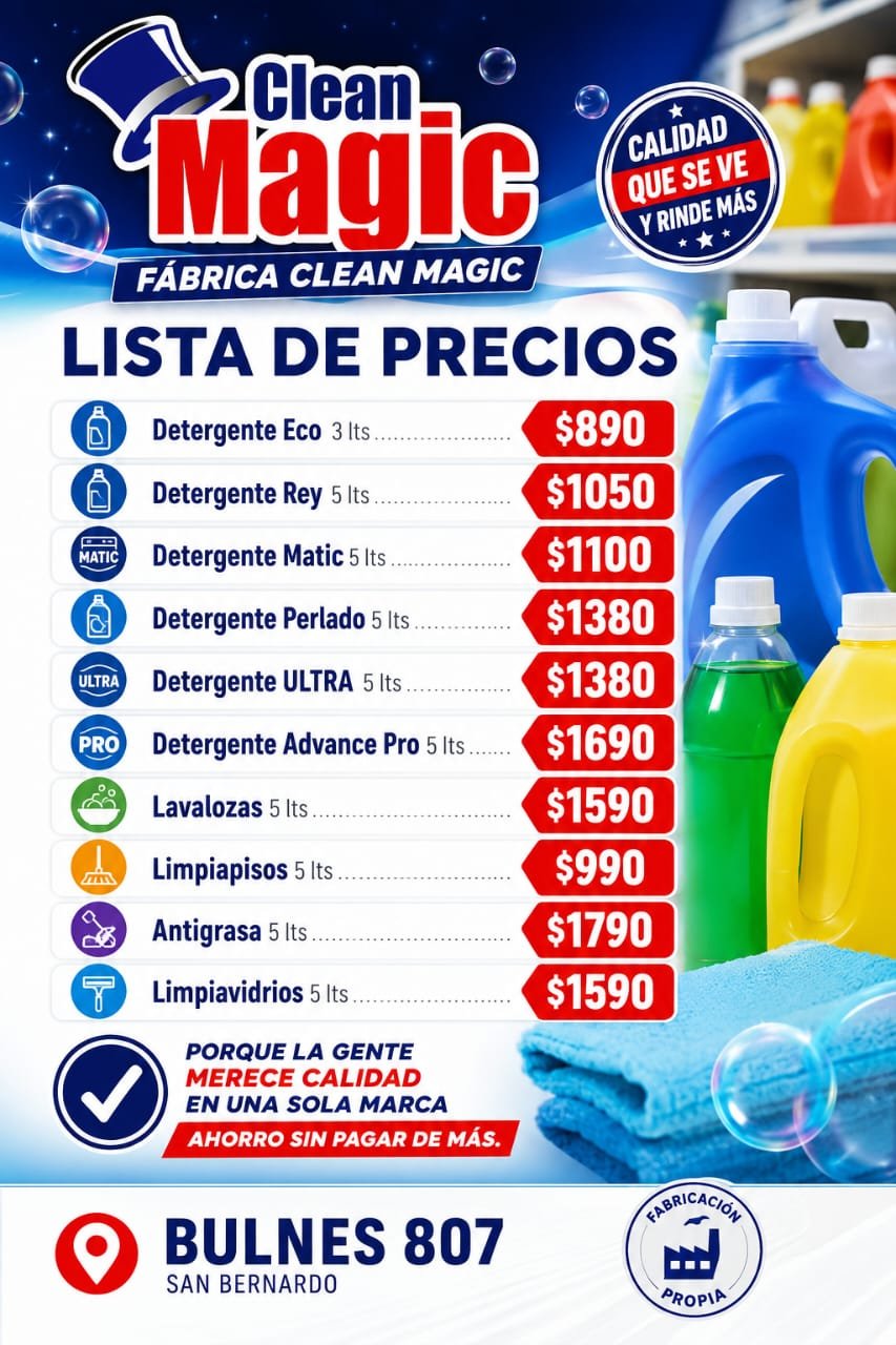 Productos de limpieza Clean Magic